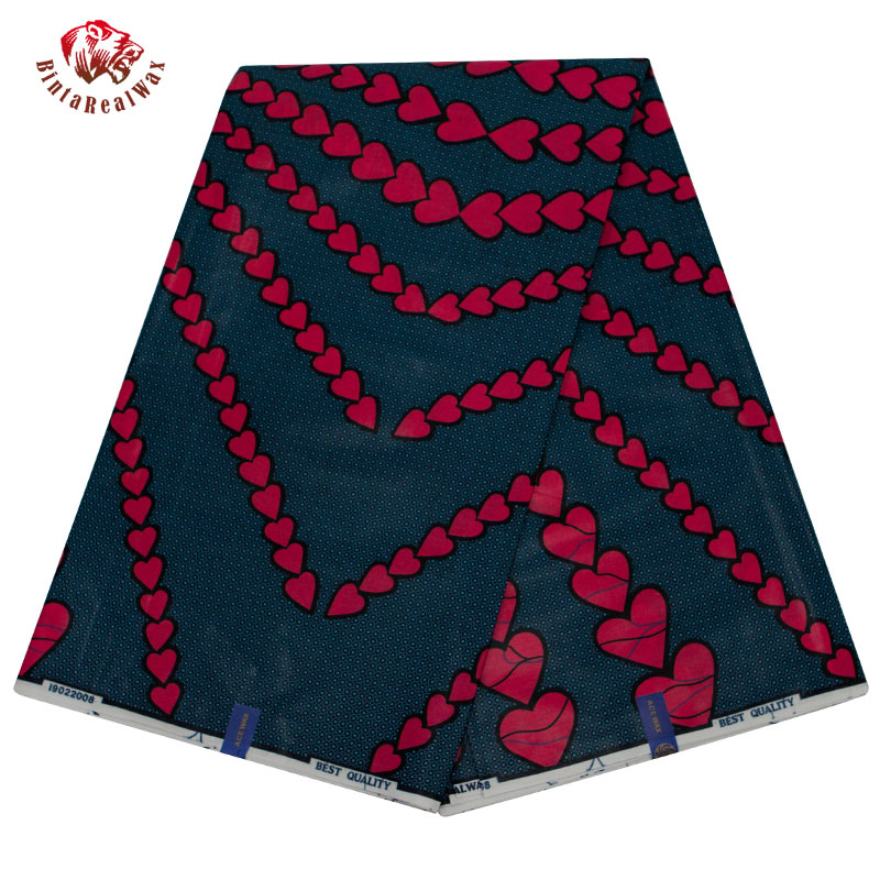 Sewing Batik Fabric - BintaRealWax-Rich Tecido Ankara, Original Love Pattern