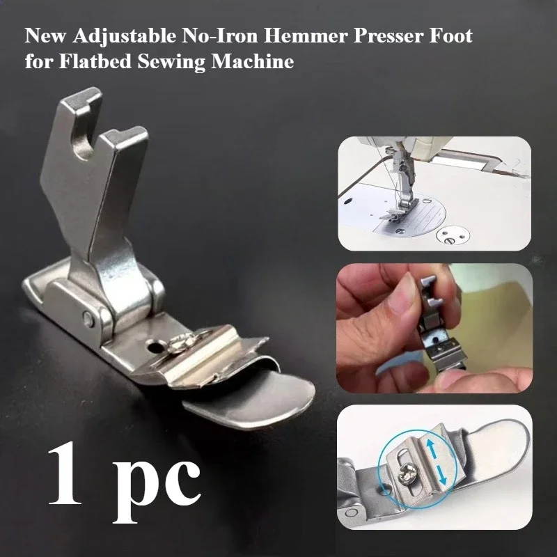 Textile Sewing Machine - Calcador Ajustável para Bainhas sem Necessidade