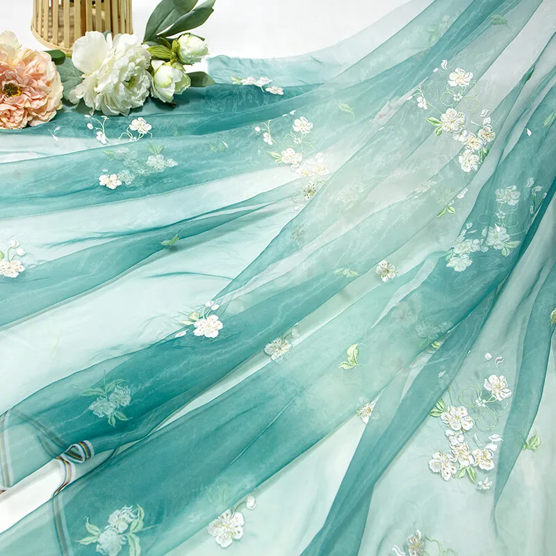 Tecido de Chiffon Bordado com  - Sewing Batik Fabric avaliação e preço