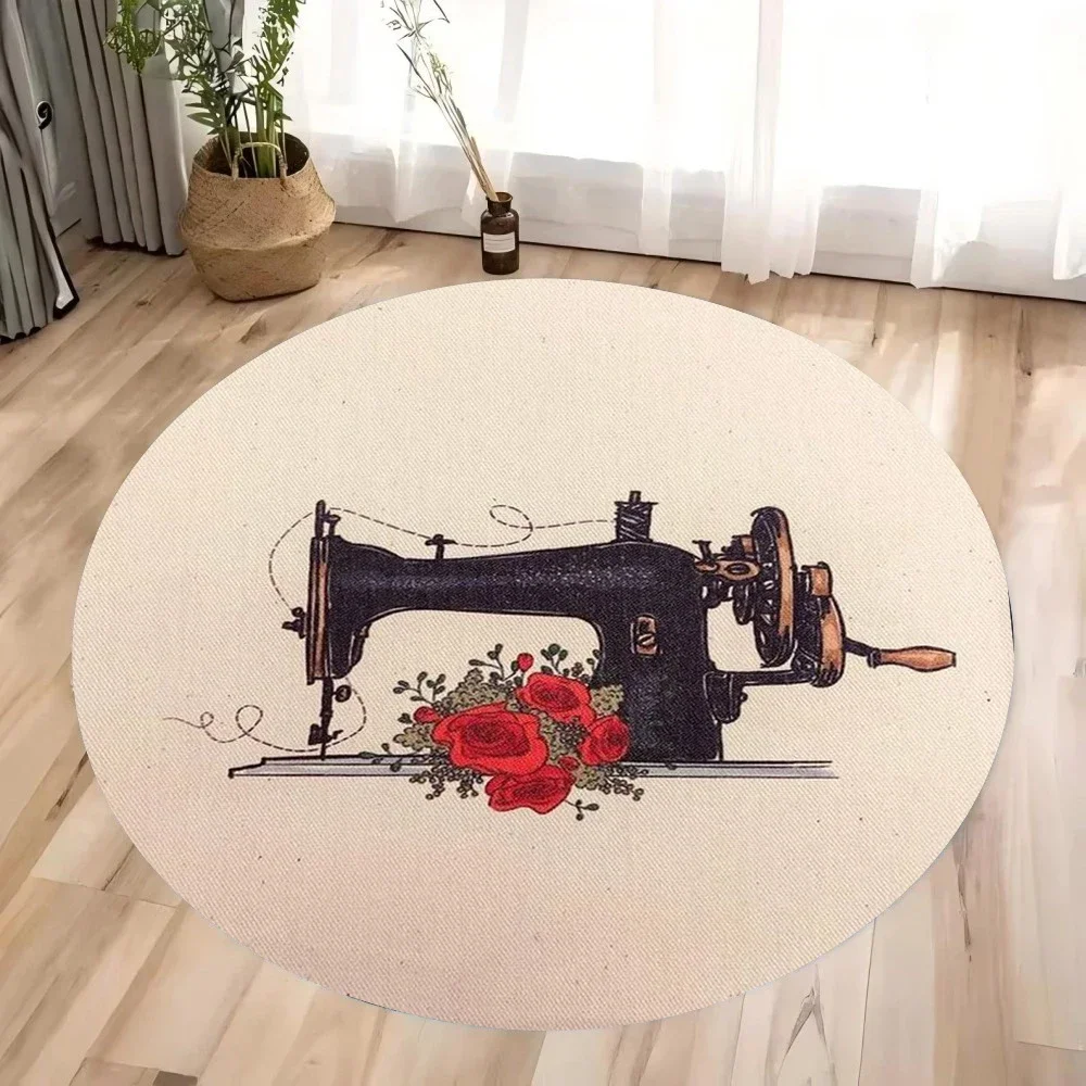 ~O~ Tapete redondo para máquin - Vintage Sewing Textile avaliação e preço